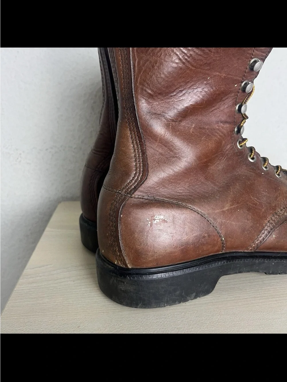 Red Wing Size 11B Moc Steel Toe Work Boots 4440 Men's Brown Leather Vintage